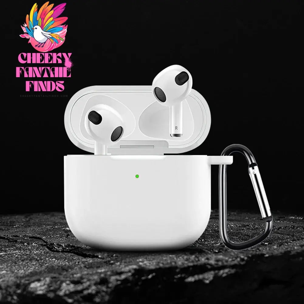 Silicone Soft Earphone Case Cover Shockproof Protector Cover with Carabiner Protective Shell Skin Box for Apple Airpods 4 (2024) Cheeky Fantail Finds