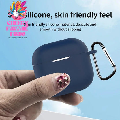 Silicone Soft Earphone Case Cover Shockproof Protector Cover with Carabiner Protective Shell Skin Box for Apple Airpods 4 (2024) Cheeky Fantail Finds