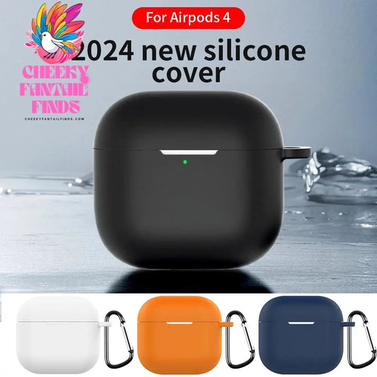 Silicone Soft Wireless BT Earphones Case Protective Cover Shockproof Earbud Case Cover for Airpods 4 (2024) Earphone Accessories Cheeky Fantail Finds