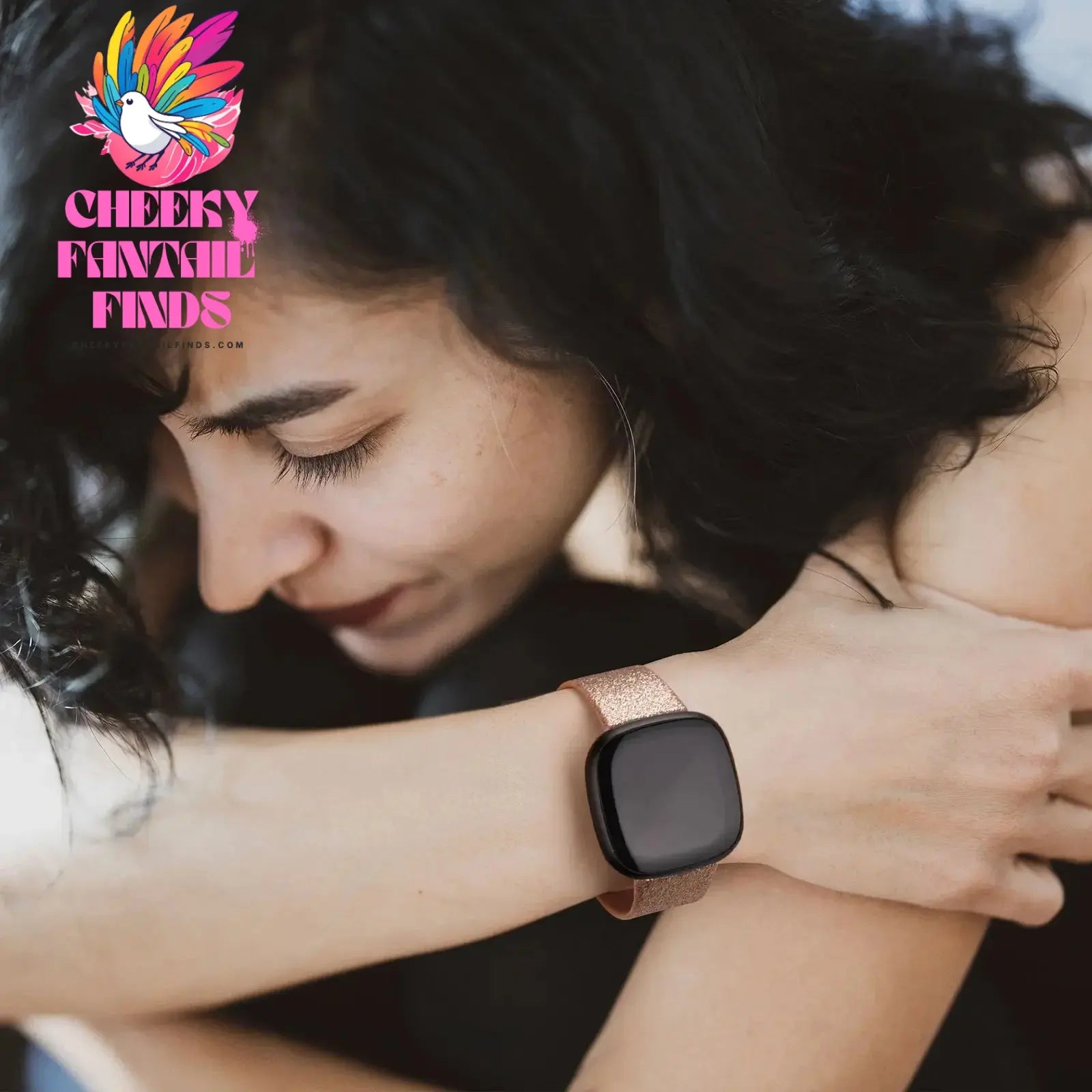 Silicone Sport Band for Fitbit Versa 3 Silicone Strap for Fitbit Sense Wristband Replacement Smartwatch Bracelet RosePink Gold Cheeky Fantail Finds