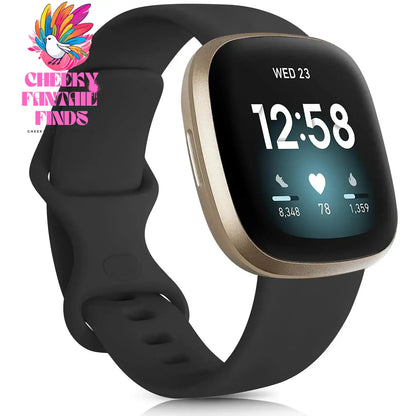 Silicone Sport Band for Fitbit Versa 3 Silicone Strap for Fitbit Sense Wristband Replacement Smartwatch Bracelet RosePink Gold Cheeky Fantail Finds