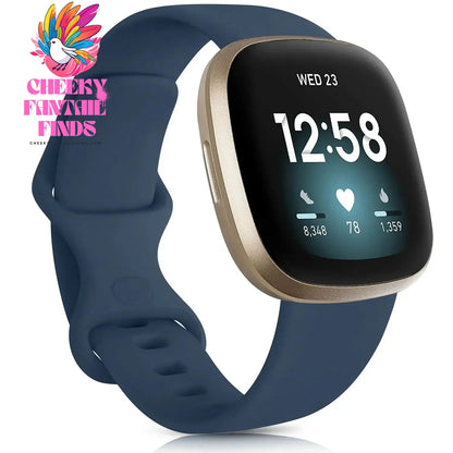 Silicone Sport Band for Fitbit Versa 3 Silicone Strap for Fitbit Sense Wristband Replacement Smartwatch Bracelet RosePink Gold Cheeky Fantail Finds