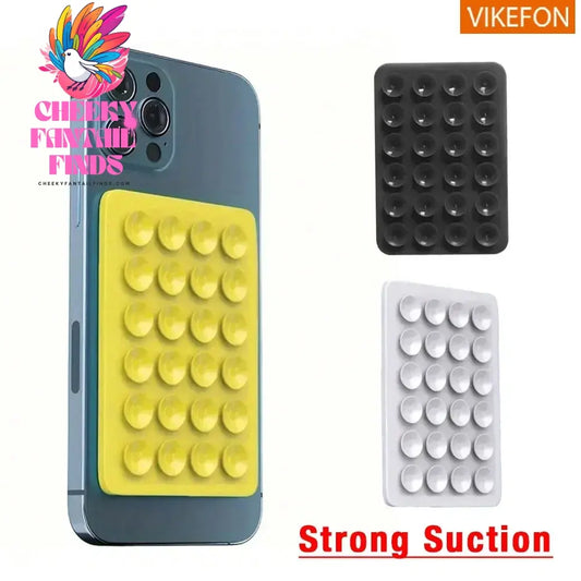 Silicone Suction Phone Case Mount Non Slip Suction Cup Phone Stand Mixed Color Silicone Phone Holder for Selfies and Videos Cheeky Fantail Finds