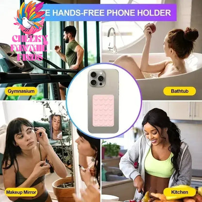 Silicone Suction Phone Case Mount Non Slip Suction Cup Phone Stand Mixed Color Silicone Phone Holder for Selfies and Videos Cheeky Fantail Finds