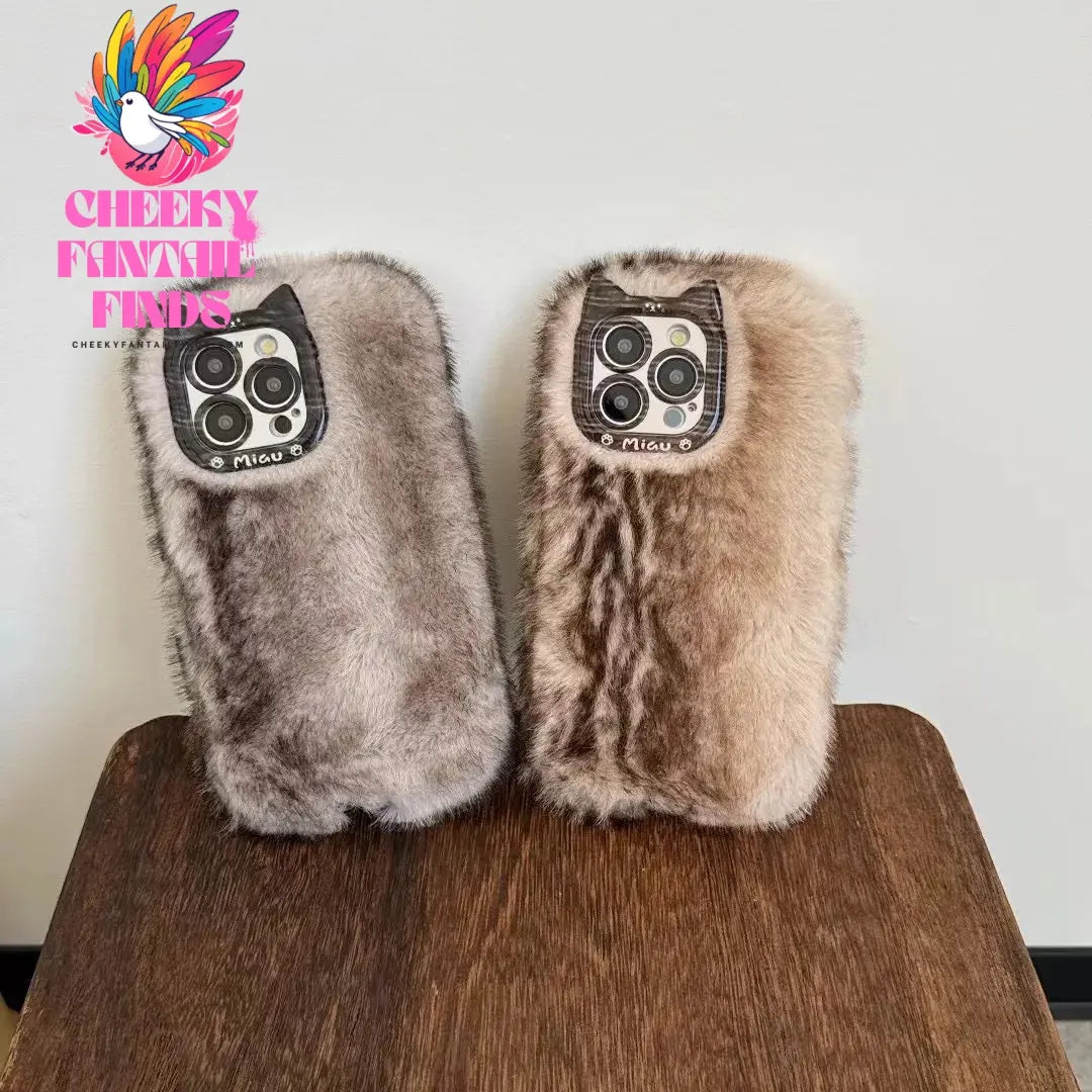 Simple And Luxurious Style, Soft Mink Fur Plush Winter Version Suitable For Apple IPhone 13Promax 12Pro 14 Phone Protective Case Cheeky Fantail Finds