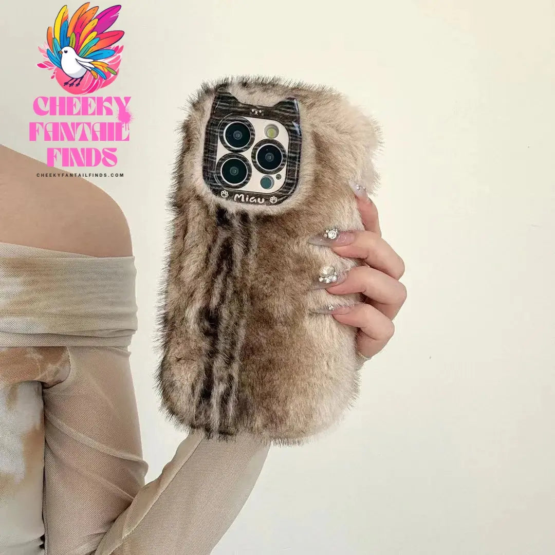 Simple And Luxurious Style, Soft Mink Fur Plush Winter Version Suitable For Apple IPhone 13Promax 12Pro 14 Phone Protective Case Cheeky Fantail Finds