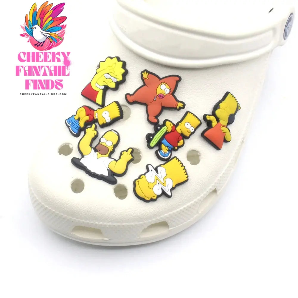 Single Sale 1pcs Cartoon Funny Shoe Charms PVC Accessories DIY Shoe Decoration For Clog Sandal Kids X-mas Gifts - Cheeky Fantail Finds
