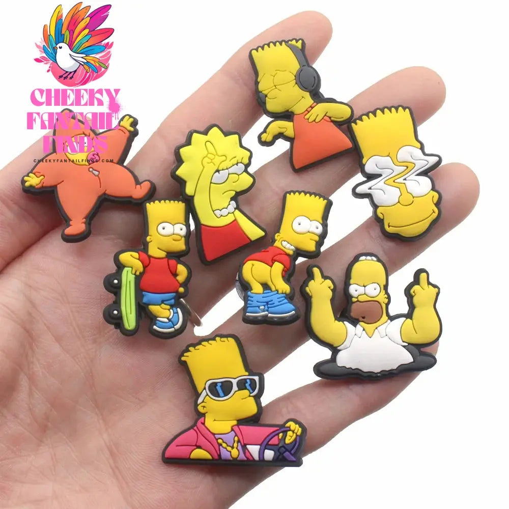 Single Sale 1pcs Cartoon Funny Shoe Charms PVC Accessories DIY Shoe Decoration For Clog Sandal Kids X-mas Gifts - Cheeky Fantail Finds