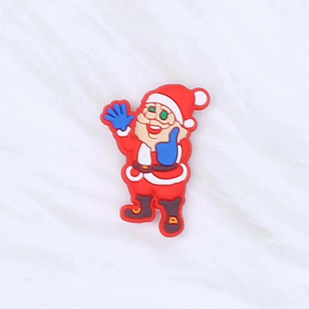 Single Sale Christmas Series Xmas Tree Shoe Charms Accessories Decorations PVC Classic Clog Buckle for Kids Party Xmas Gifts Cheeky Fantail Finds