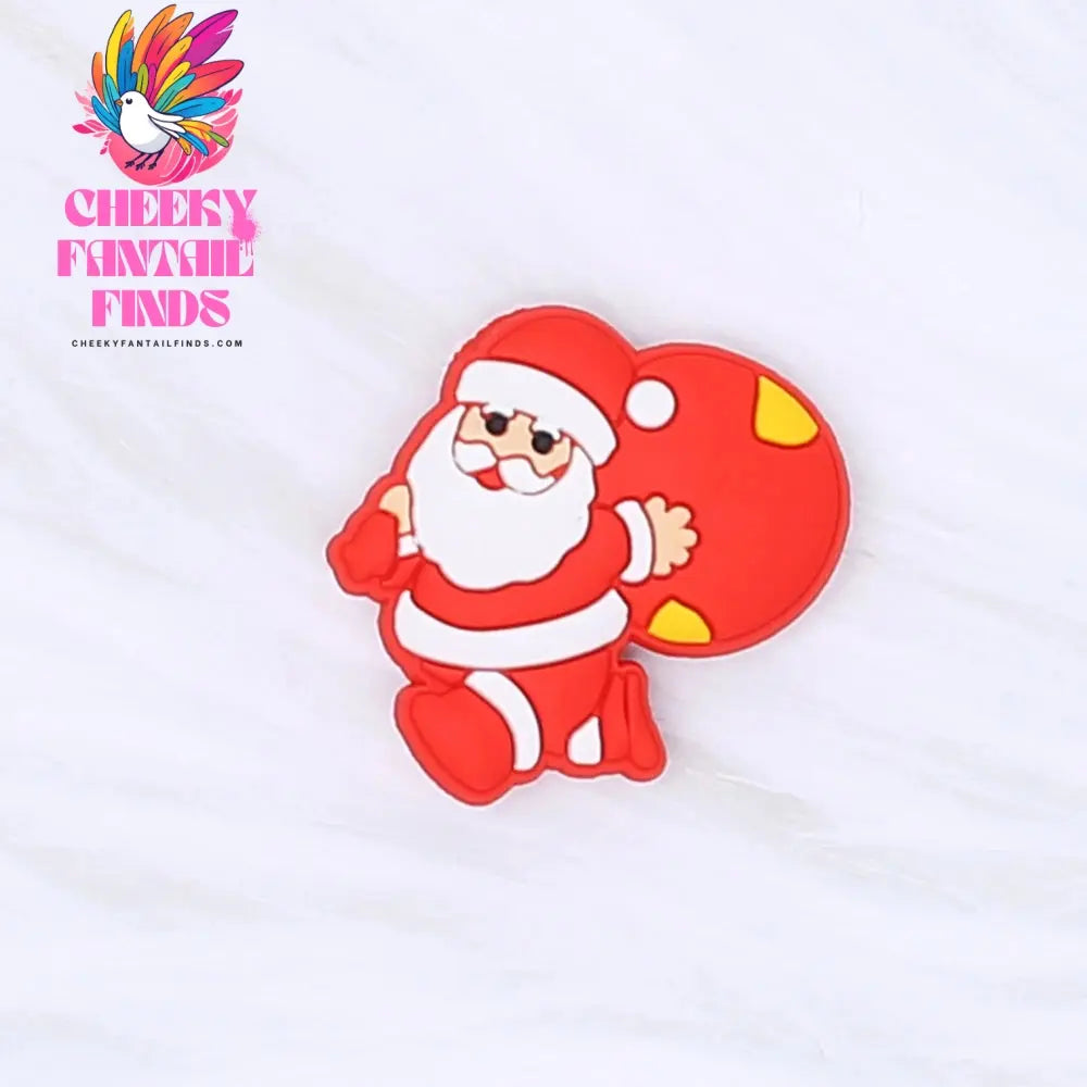 Single Sale Christmas Series Xmas Tree Shoe Charms Accessories Decorations PVC Classic Clog Buckle for Kids Party Xmas Gifts Cheeky Fantail Finds