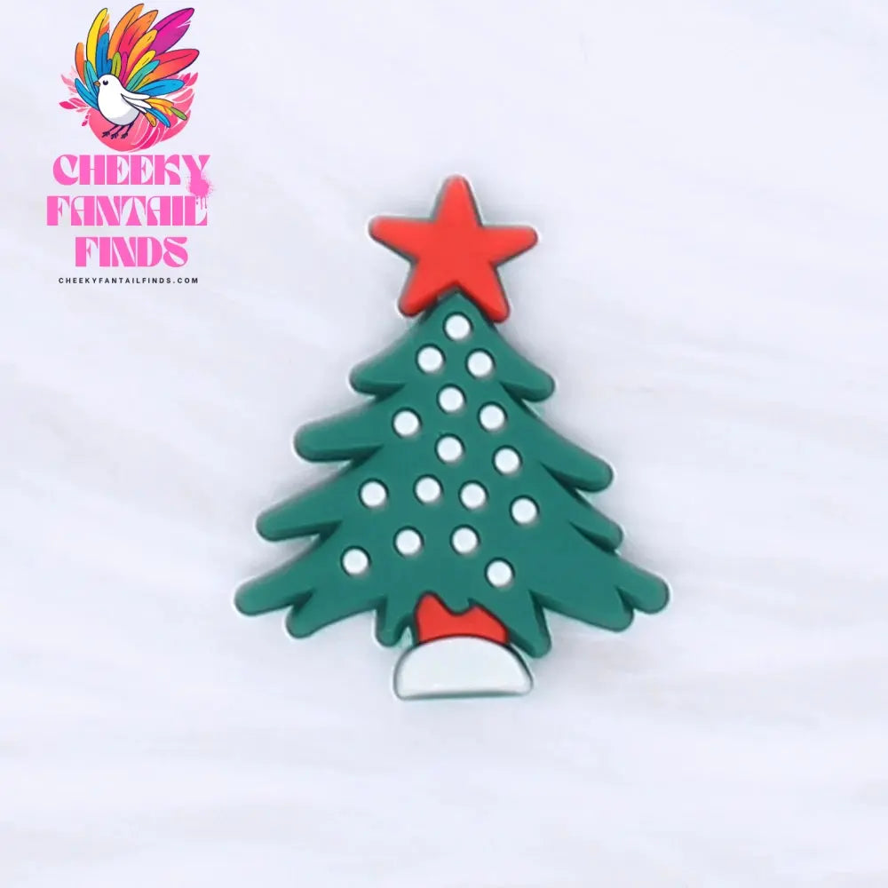 Single Sale Christmas Series Xmas Tree Shoe Charms Accessories Decorations PVC Classic Clog Buckle for Kids Party Xmas Gifts Cheeky Fantail Finds