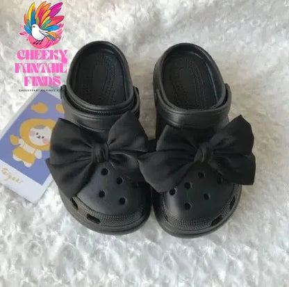 Single Sale White Pink Bowknot Shoe Decoration Charms Accessorie Satin Ribbon DIY  Canvas Sneakers Shoe Buckle Wholesale Cheeky Fantail Finds