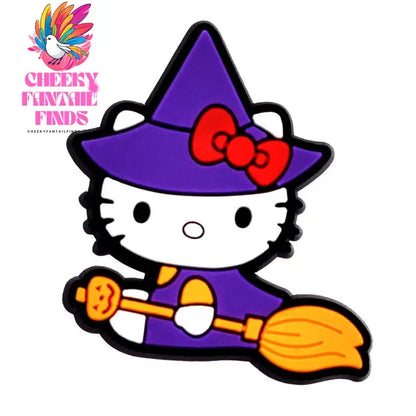 Single sale Halloween Mickey Hello Kitty PVC shoe Charms Accessories Decoration Buckles Classic Clog Fit Bands Bracelets Cheeky Fantail Finds