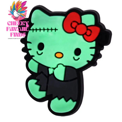 Single sale Halloween Mickey Hello Kitty PVC shoe Charms Accessories Decoration Buckles Classic Clog Fit Bands Bracelets Cheeky Fantail Finds