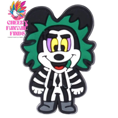 Single sale Halloween Mickey Hello Kitty PVC shoe Charms Accessories Decoration Buckles Classic Clog Fit Bands Bracelets Cheeky Fantail Finds