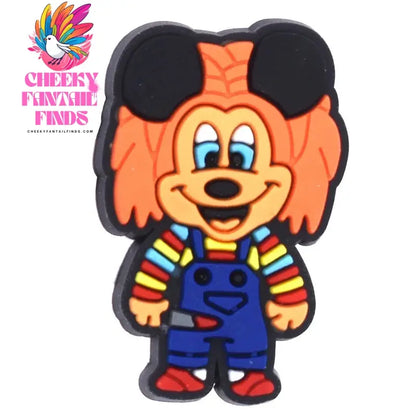 Single sale Halloween Mickey Hello Kitty PVC shoe Charms Accessories Decoration Buckles Classic Clog Fit Bands Bracelets Cheeky Fantail Finds