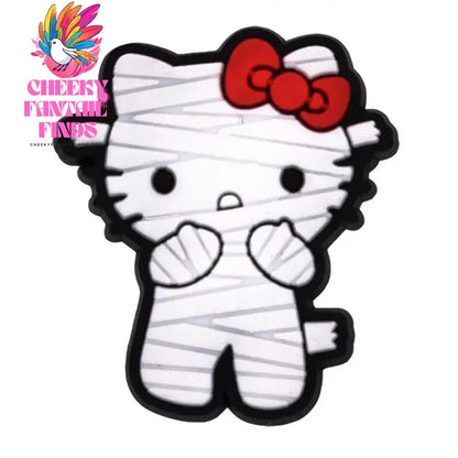 Single sale Halloween Mickey Hello Kitty PVC shoe Charms Accessories Decoration Buckles Classic Clog Fit Bands Bracelets Cheeky Fantail Finds