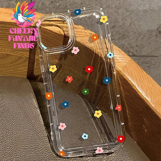 Small Flower Stars Soft Case For iPhone 16 14 13 11 15 Pro Max 12 Mini XS XR X 8 7 Plus SE 2022 13Pro Anti-drop Airbag Cover Cheeky Fantail Finds