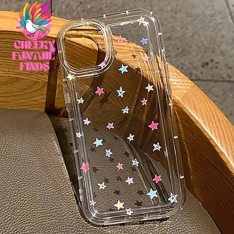 Small Flower Stars Soft Case For iPhone 16 14 13 11 15 Pro Max 12 Mini XS XR X 8 7 Plus SE 2022 13Pro Anti-drop Airbag Cover Cheeky Fantail Finds