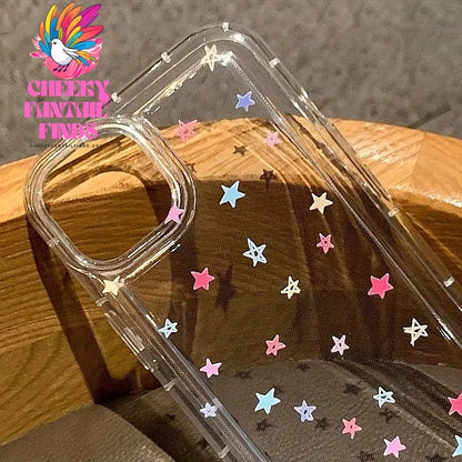 Small Flower Stars Soft Case For iPhone 16 14 13 11 15 Pro Max 12 Mini XS XR X 8 7 Plus SE 2022 13Pro Anti-drop Airbag Cover Cheeky Fantail Finds