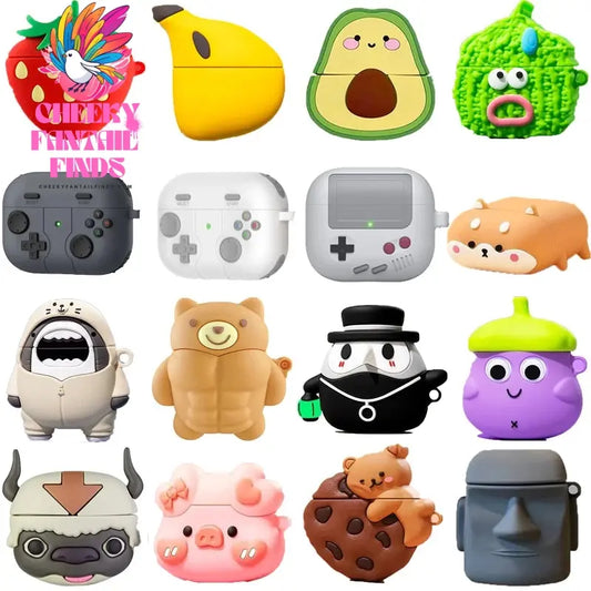 Snack Case For Airpods Pro 2 Generation Cute Cartoon Case For Airpods 1 2 Strawberry Avocado Earphone Cover For Airpods 3 2021 Cheeky Fantail Finds