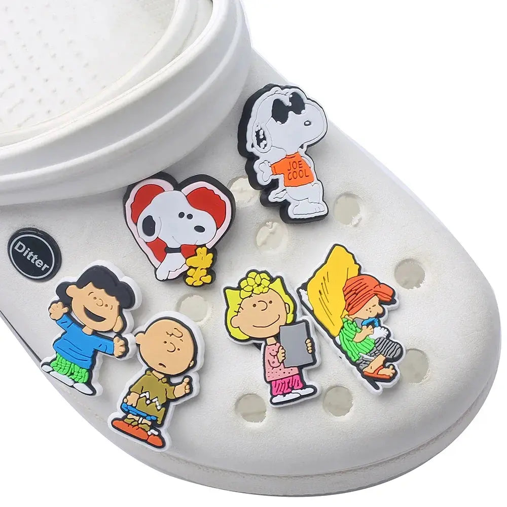 Snoopy Cute Cartoon Character for Cartoon Shoe Charms Accessories DIY Decoration for Classic Clog Kids Gifts - Cheeky Fantail Finds