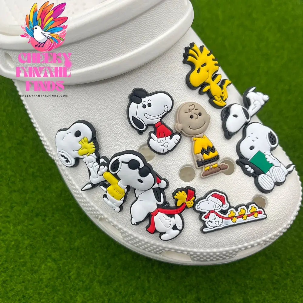 Snoopy Shoe Charms Cartoon Clogs Sandals PVC Shoe Decorations Accessories Buckle Kids Christmas Birthday Gifts - Cheeky Fantail Finds