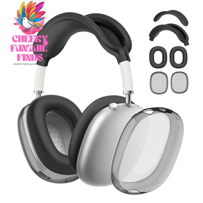 Soft Anti-Scratch Transparent Cover For AirPods Max TPU Wireless Shockproof Headphones Case Protective Sleeve Protector Cheeky Fantail Finds