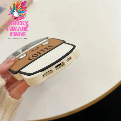 Soft Silicone 3D Coffee Case For iPhone 13 14 15 16 Pro Max 14 Plus 12 Pro 11 Creative Funny Cover For iPhone 15 Pro Phone Cover Cheeky Fantail Finds