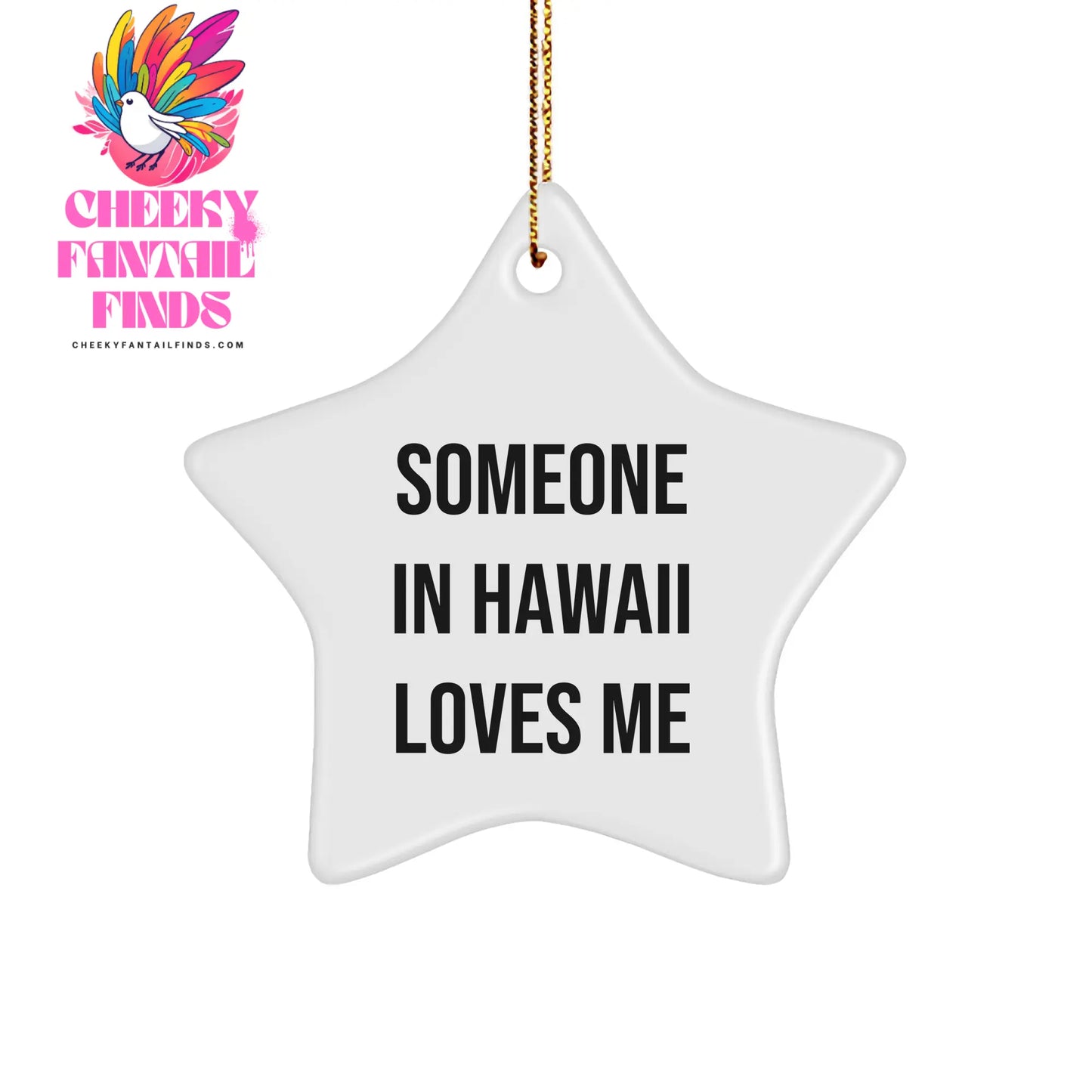 Someone In Hawaii Loves Me Star Ornament, Unique Hawaii Gifts for Friends, Family, and Coworkers, Christmas Decorations - Image 1