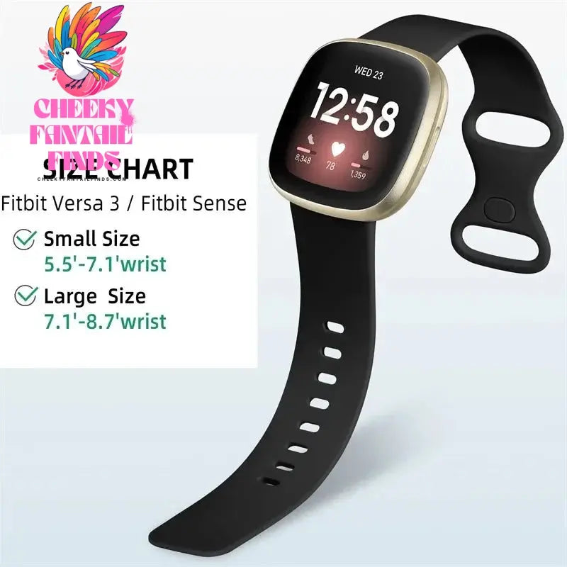 Sport Band For Fitbit Versa 3 Strap Smartwatch Wristband Accessories Watchbands Soft Silicone Bracelet For Fitbit Sense Versa3 Cheeky Fantail Finds