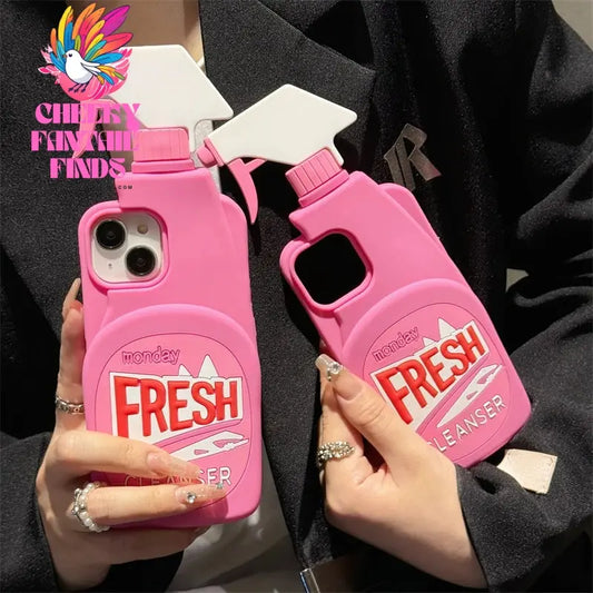 Stereo Cleaner 3D Cute Soft Silicone Case for IPhone 15 14 13 12 16 Pro Max 11 15Pro 14Pro I Phone Shockproof Cover Accessories Cheeky Fantail Finds