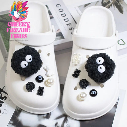 Suitable For Hole Shoe Accessories With Fur Ball Decorative Buckle DIY Cheeky Fantail Finds