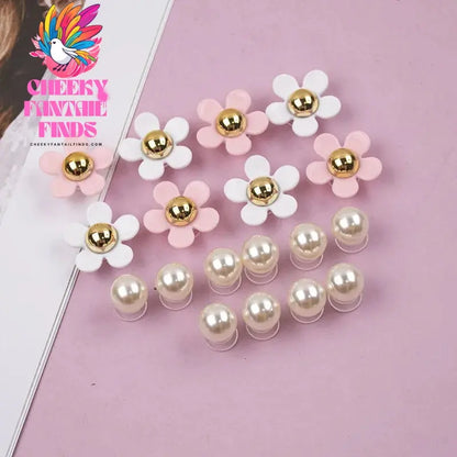 Sweet Cute Girly Hole Shoe Charms Designer Elegant Vintage Pearl Shoe Jewelry All-match Flower Shoe Charms for Hot Sale New Cheeky Fantail Finds