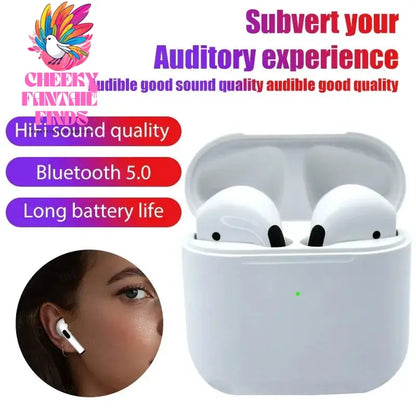 TWS  Pro4  Bluetooth Earphones Wireless Headphones Mini Sports Headset Earbuds Music Earpieces For iPhone Xiaomi Huawei Redmi Cheeky Fantail Finds