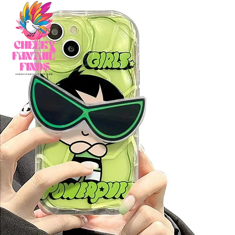 The P-Powerpuff Girls Rack Case for Samsung Galaxy S24 S23 S22 S21 Ultra Plus S20 FE A73 A72 A71 A55 A54 5G A53 A52 A51 4G Cover Cheeky Fantail Finds