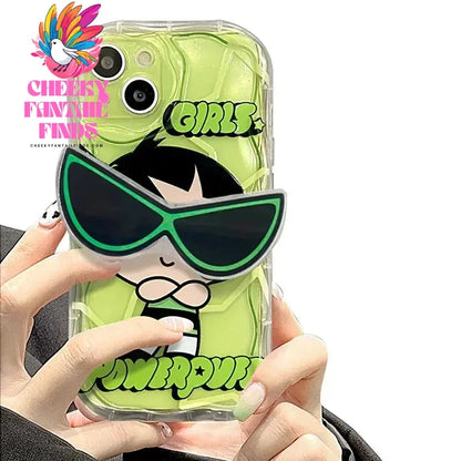 The P-Powerpuff Girls Rack Case for Samsung Galaxy S24 S23 S22 S21 Ultra Plus S20 FE A73 A72 A71 A55 A54 5G A53 A52 A51 4G Cover Cheeky Fantail Finds