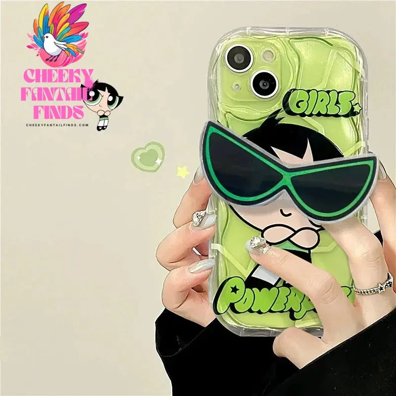 The P-Powerpuff Girls Rack Case for Samsung Galaxy S24 S23 S22 S21 Ultra Plus S20 FE A73 A72 A71 A55 A54 5G A53 A52 A51 4G Cover Cheeky Fantail Finds