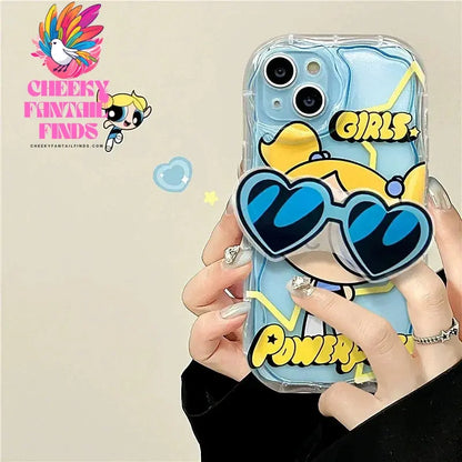 The P-Powerpuff Girls Rack Case for Samsung Galaxy S24 S23 S22 S21 Ultra Plus S20 FE A73 A72 A71 A55 A54 5G A53 A52 A51 4G Cover Cheeky Fantail Finds