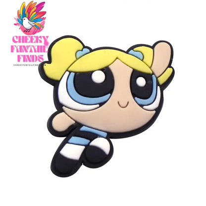 The Powerpuff Girl Shoe Charms1-9pcs PVC Shoe Decorations Buckle Cartoon Shoe Accessories Fit Clog Sandal Kids X-mas Gift - Cheeky Fantail Finds