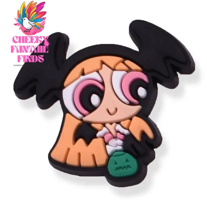 The Powerpuff Girl Shoe Charms1-9pcs PVC Shoe Decorations Buckle Cartoon Shoe Accessories Fit Clog Sandal Kids X-mas Gift - Cheeky Fantail Finds