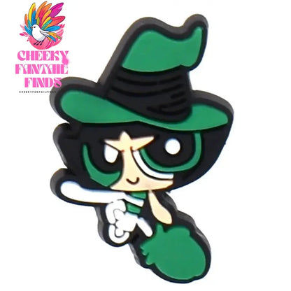 The Powerpuff Girl Shoe Charms1-9pcs PVC Shoe Decorations Buckle Cartoon Shoe Accessories Fit Clog Sandal Kids X-mas Gift - Cheeky Fantail Finds