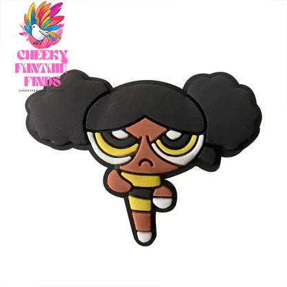 The Powerpuff Girl Shoe Charms1-9pcs PVC Shoe Decorations Buckle Cartoon Shoe Accessories Fit Clog Sandal Kids X-mas Gift - Cheeky Fantail Finds