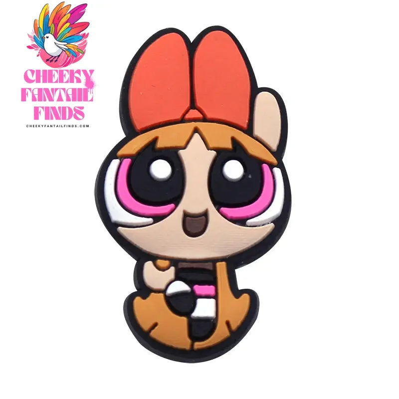 The Powerpuff Girl Shoe Charms1-9pcs PVC Shoe Decorations Buckle Cartoon Shoe Accessories Fit Clog Sandal Kids X-mas Gift - Cheeky Fantail Finds