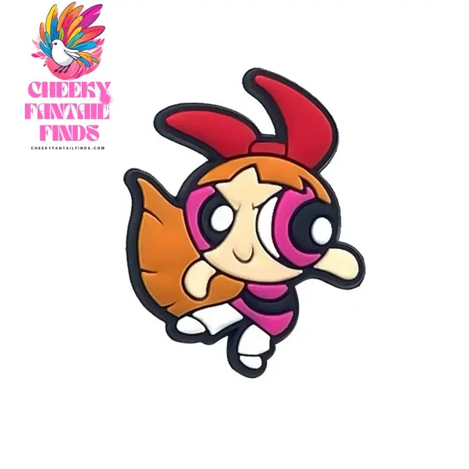 The Powerpuff Girl Shoe Charms1-9pcs PVC Shoe Decorations Buckle Cartoon Shoe Accessories Fit Clog Sandal Kids X-mas Gift - Cheeky Fantail Finds
