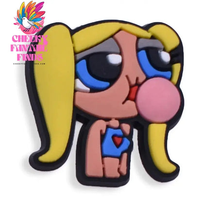 The Powerpuff Girl Shoe Charms1-9pcs PVC Shoe Decorations Buckle Cartoon Shoe Accessories Fit Clog Sandal Kids X-mas Gift - Cheeky Fantail Finds