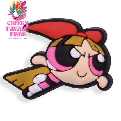 The Powerpuff Girl Shoe Charms1-9pcs PVC Shoe Decorations Buckle Cartoon Shoe Accessories Fit Clog Sandal Kids X-mas Gift - Cheeky Fantail Finds