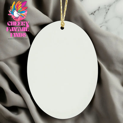 This Is What An Awesome Sister-in-law Looks Like, Oval Ornament Gift from Men to Sister-in-law, Funny Christmas Ornament - Image 3