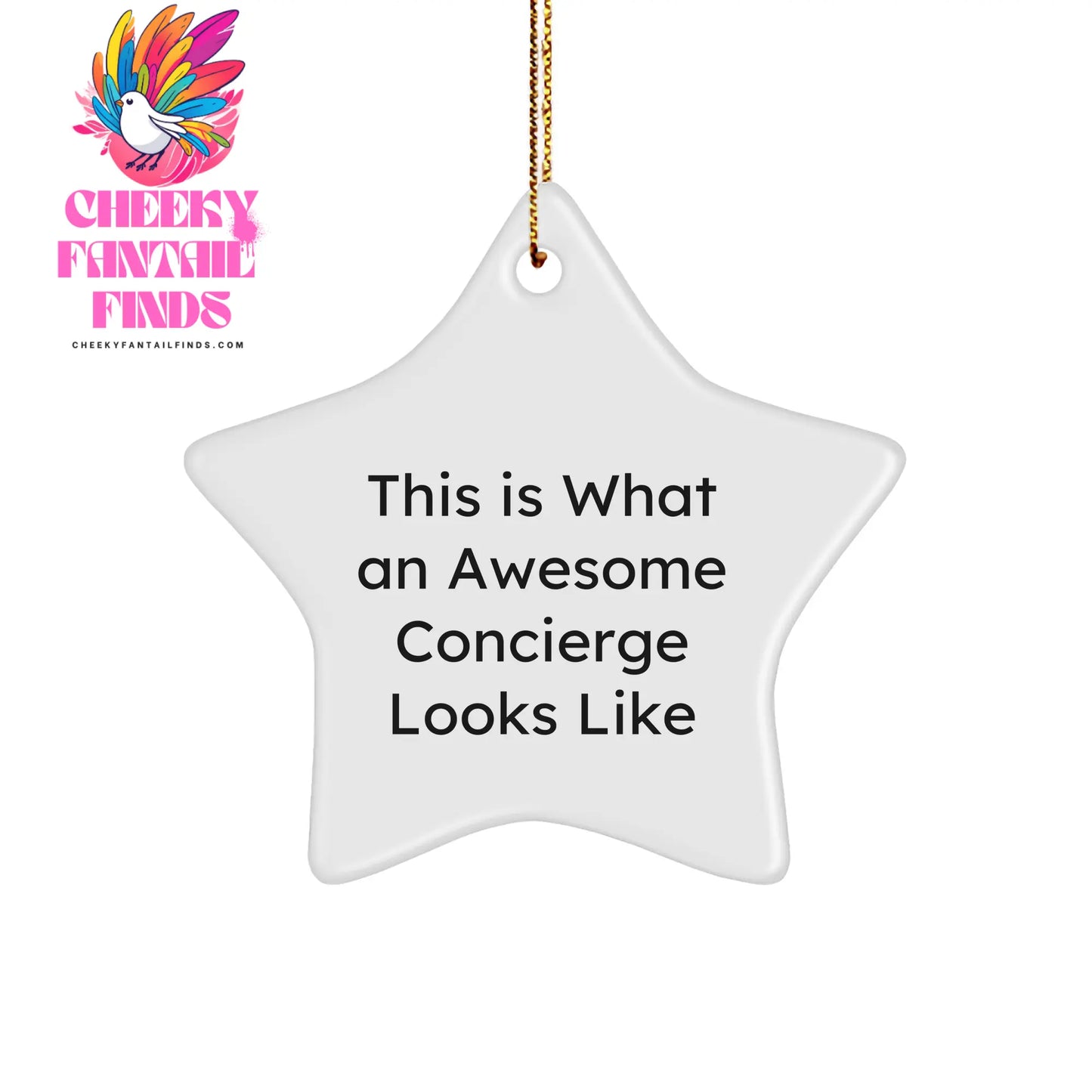 This Is What Awesome Concierge Gifts Look Like, Star Ornament for Concierge Friends, Funny Christmas Unique Gifts from Friends - Image 1