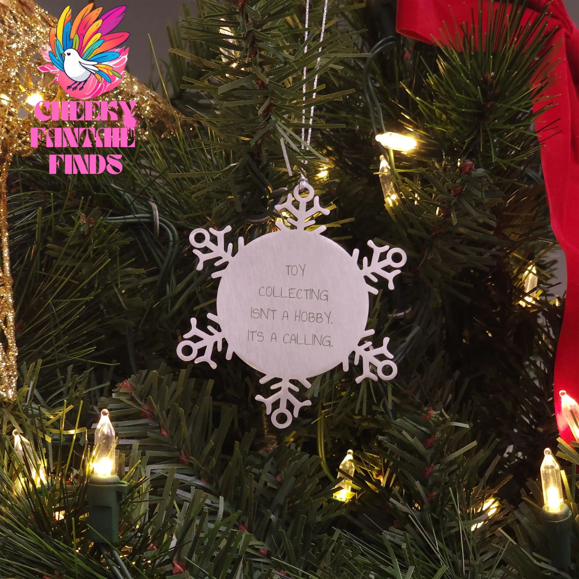 Toy Collecting Isn't A Hobby, It's A Calling - Snowflake Ornament for Christmas Unique Gifts from Friends to Family - Image 3